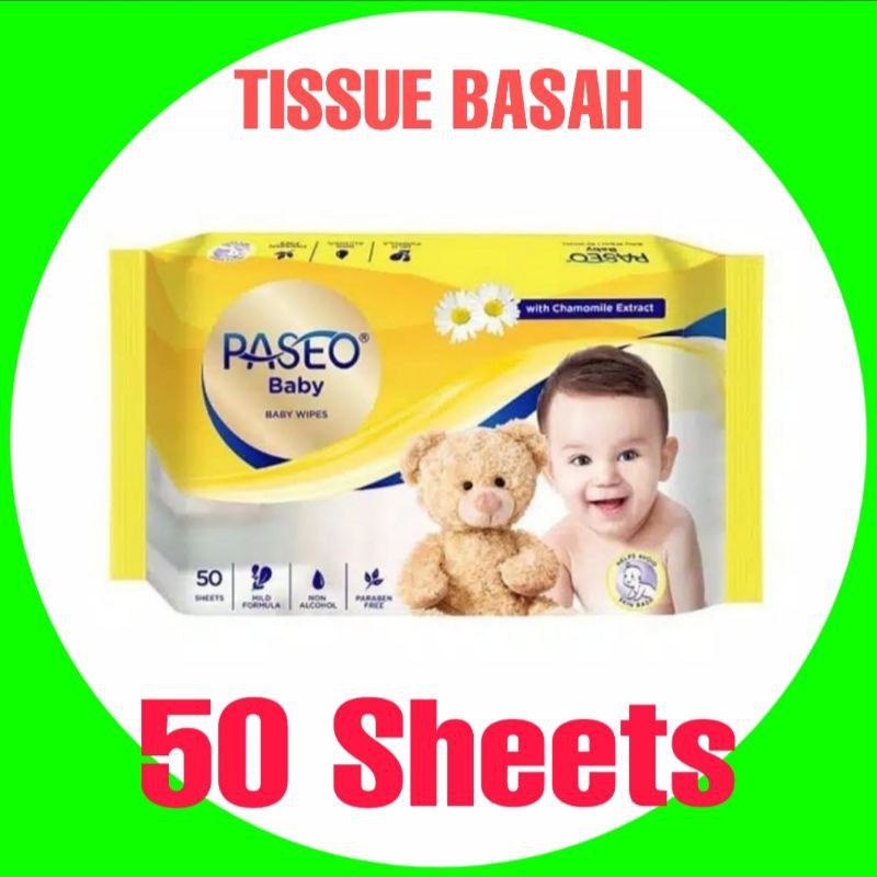 tisu basah paseo 50sheet