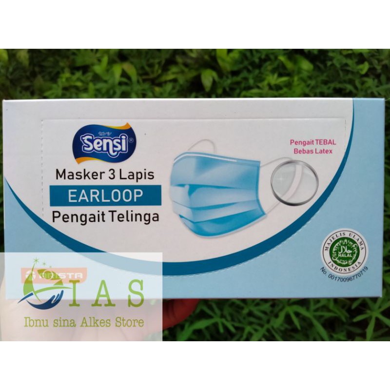 Masker Sensi Earloop - Harga Ecer per 5pcs