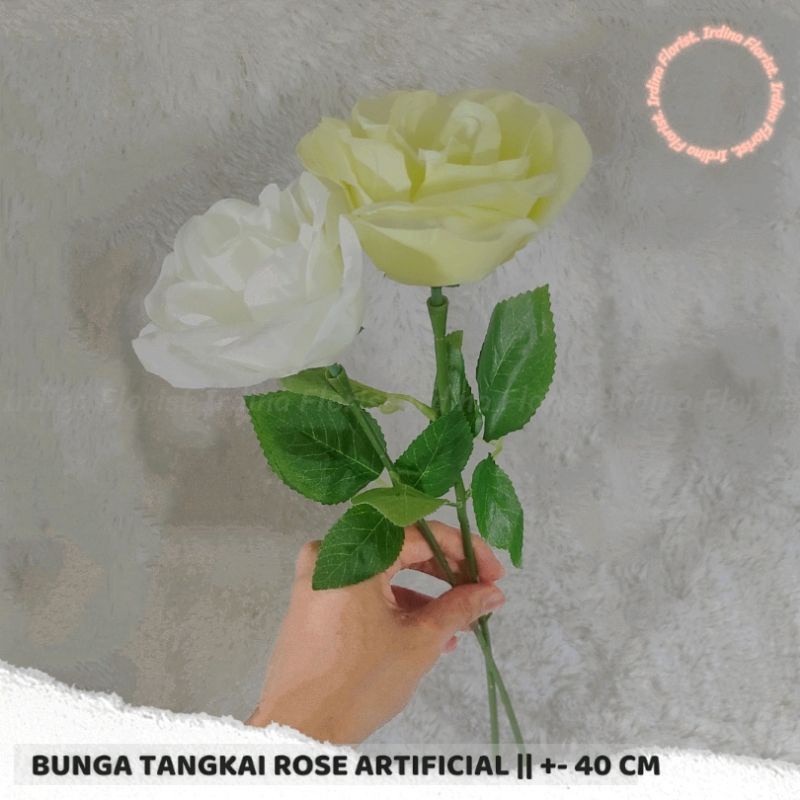 [COD] Bunga Rose artificial D +-9 cm || 1 tangkai +- 40 cm