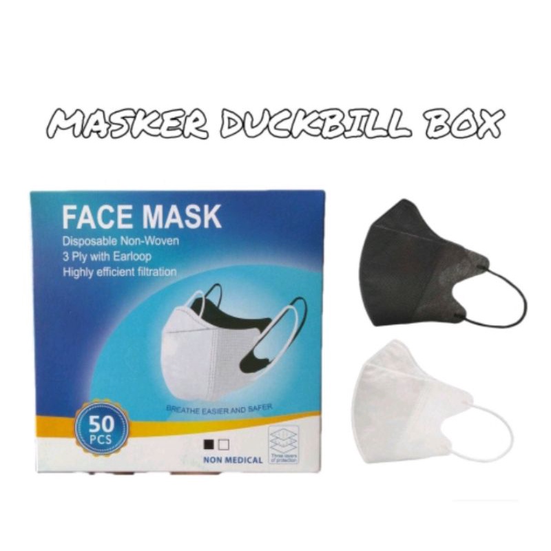 Masker Duckbill Hitam/Putih