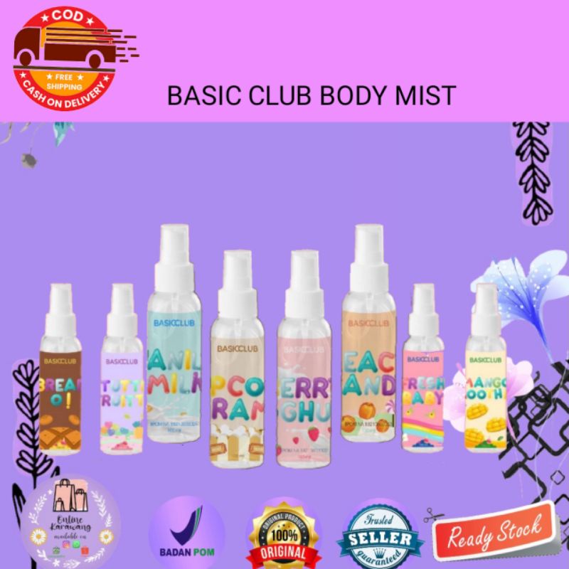 BASIC CLUB BODYMIST 100ML BPOM