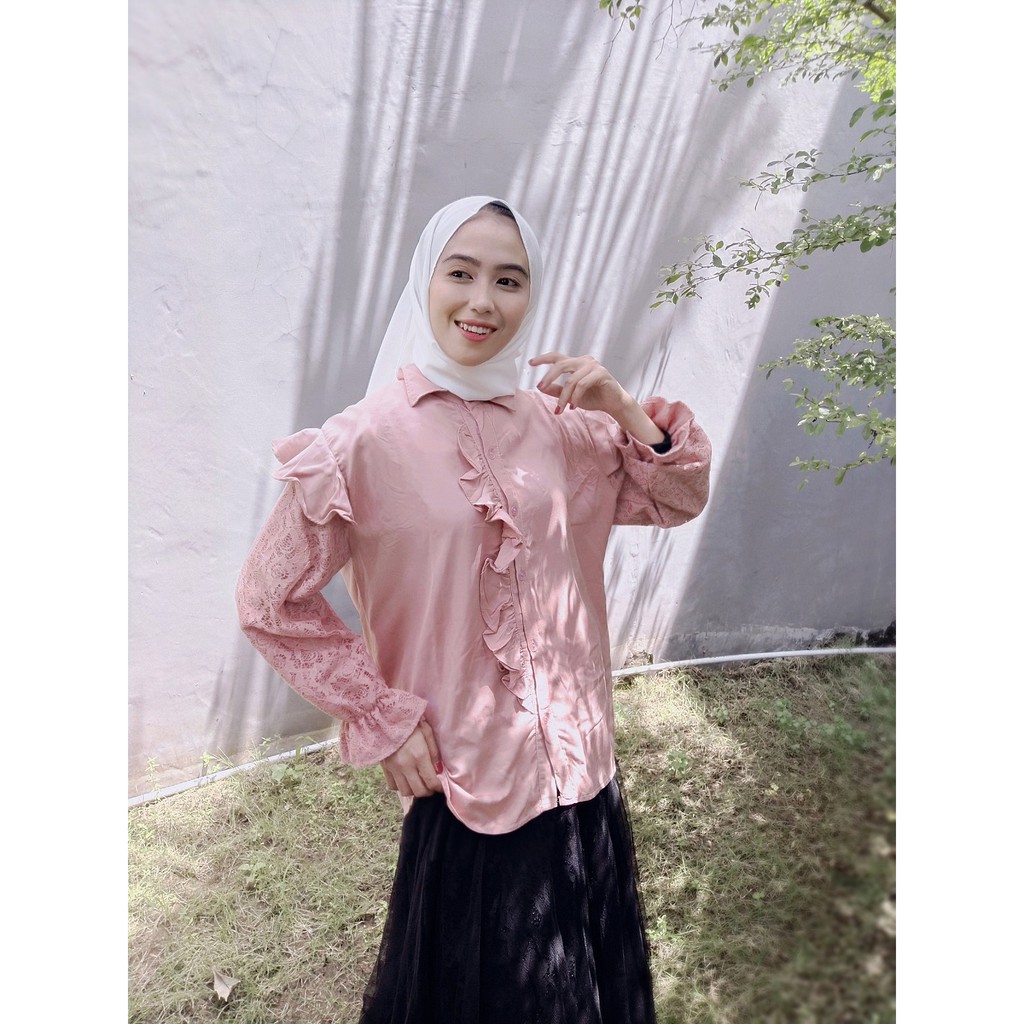 DIERA BLOUSE RAYON BROKAT