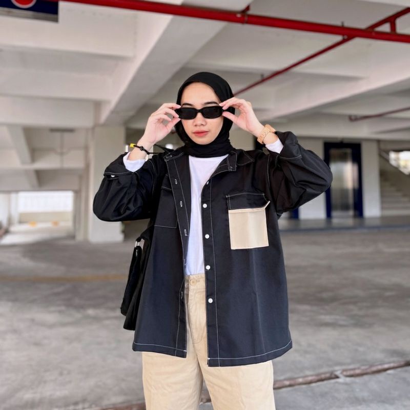 Jaket Kasual Basic Pocket By Frendly.id