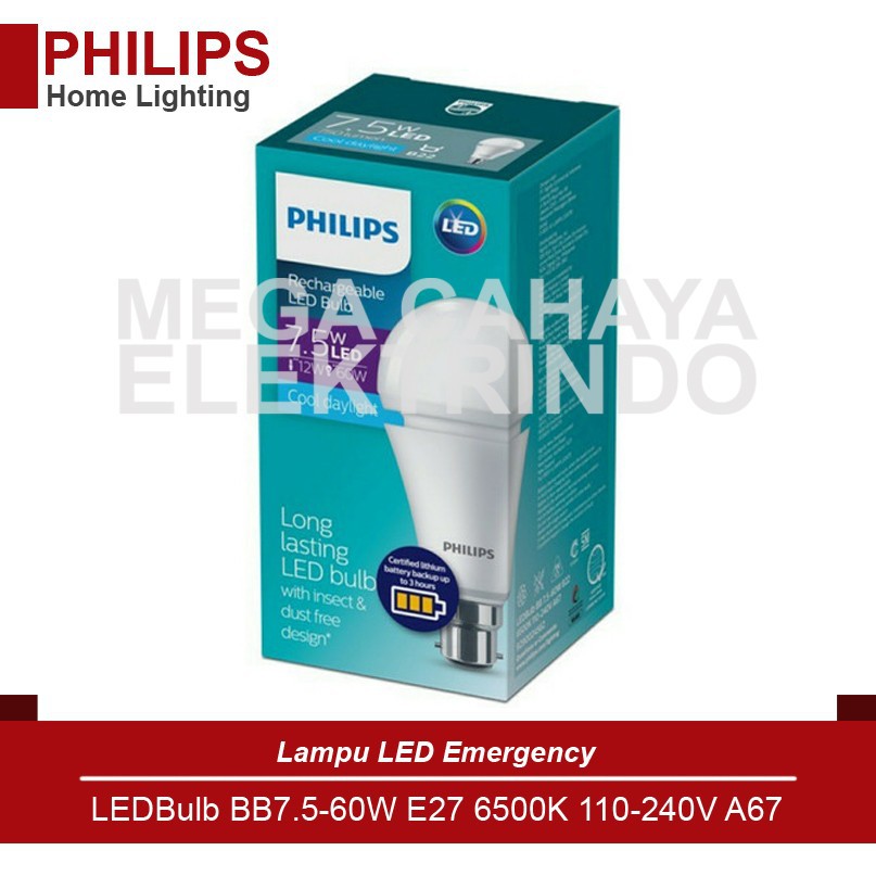 Emergency LED Bulb BB 7.5W 6500K E27