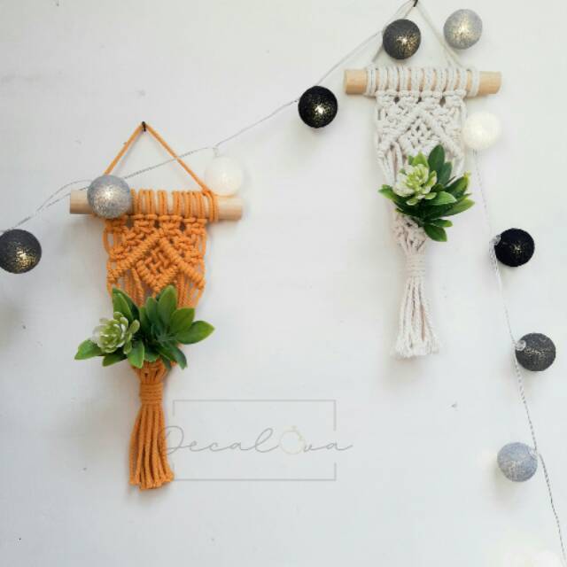 Mini Wall Hanging Macrame - dekorasi dinding mini