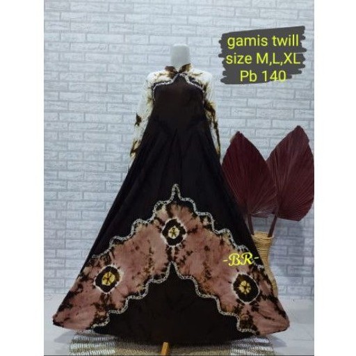 Gamis Twill Motif Campur