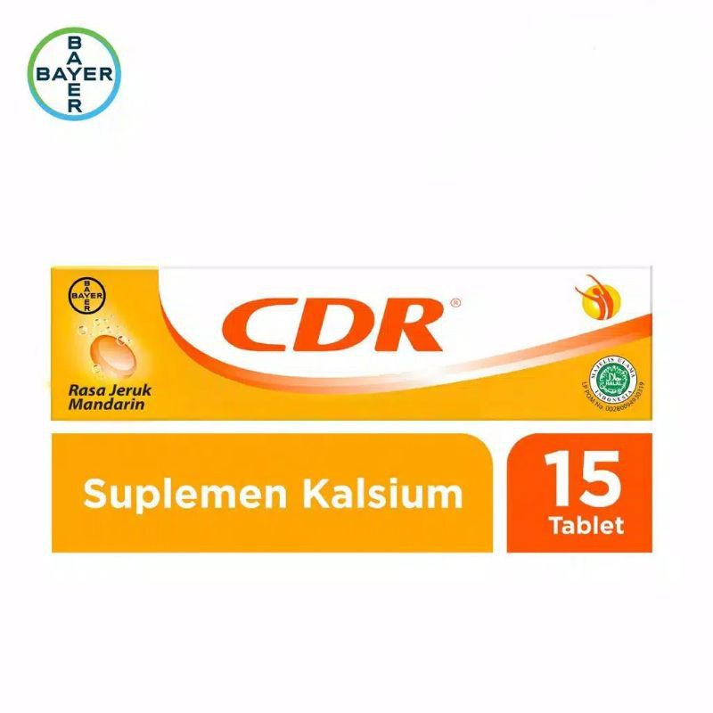 CDR Effervescent Suplemen Kalsium Jeruk Mandarin 15 Tablet