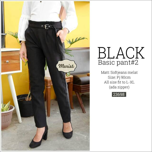 BLACK BASIC PANT