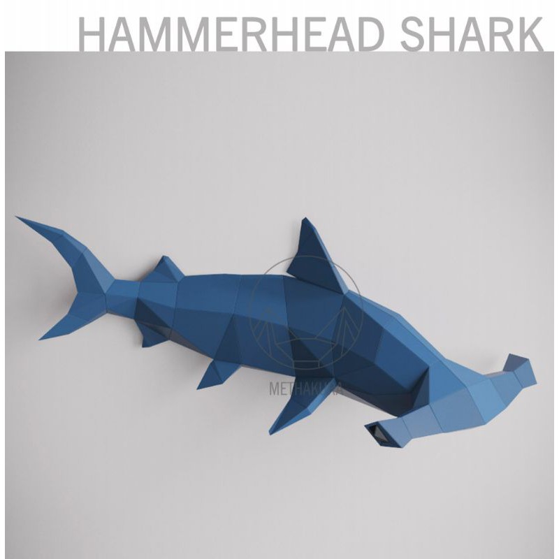 Low Poly Hammer Head Shark Papercraft