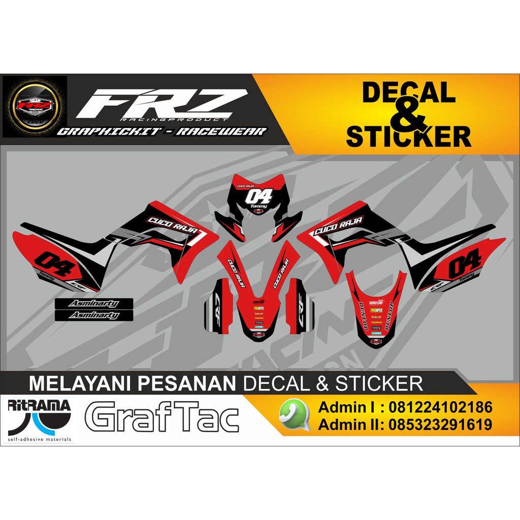 decal sticker crf 150 termurah