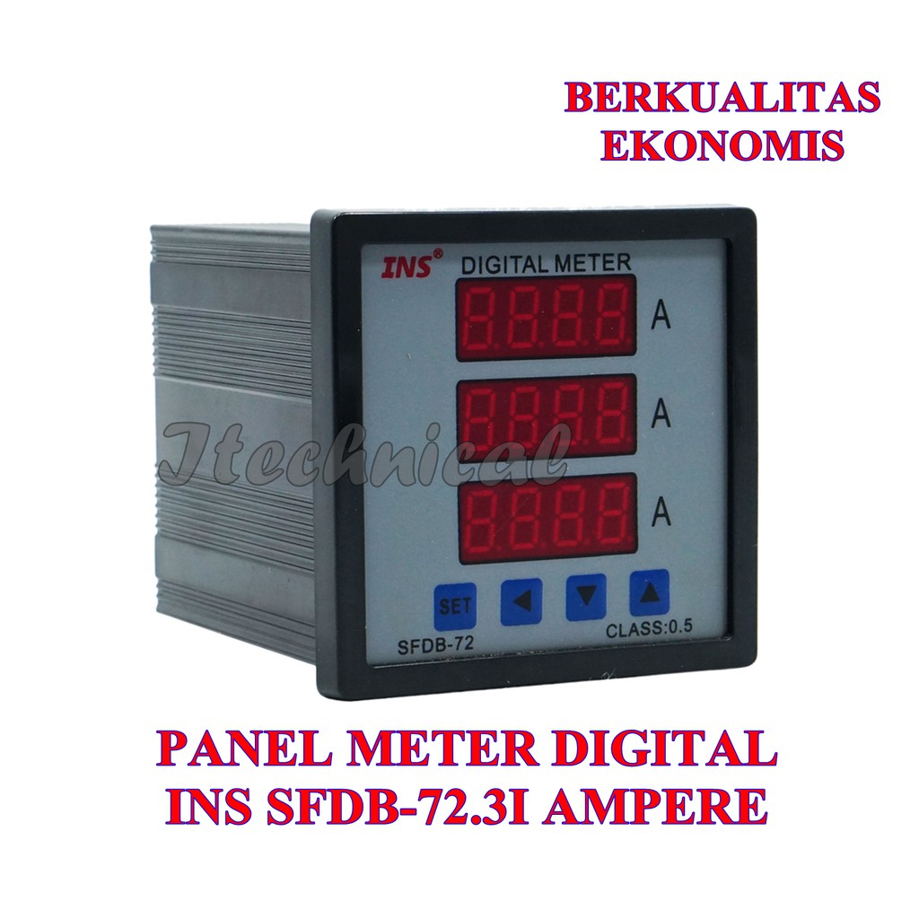 PANEL METER DIGITAL / AMPERMETER DIGITAL 72X72 3.3i AMPERMETER INS
