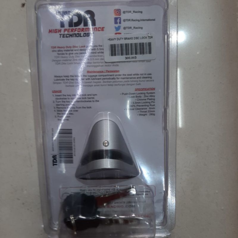 HEAVI DUTY Brake Disc LockTDR