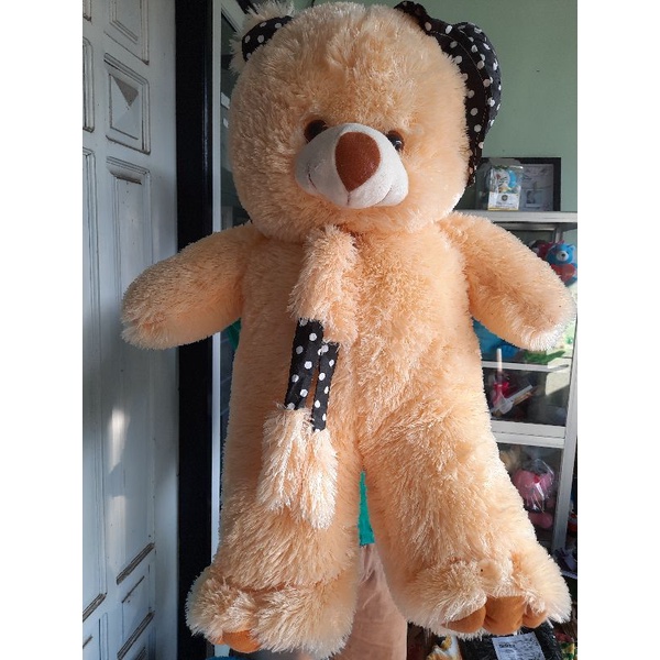 Boneka Bear Syal Topi 70cm