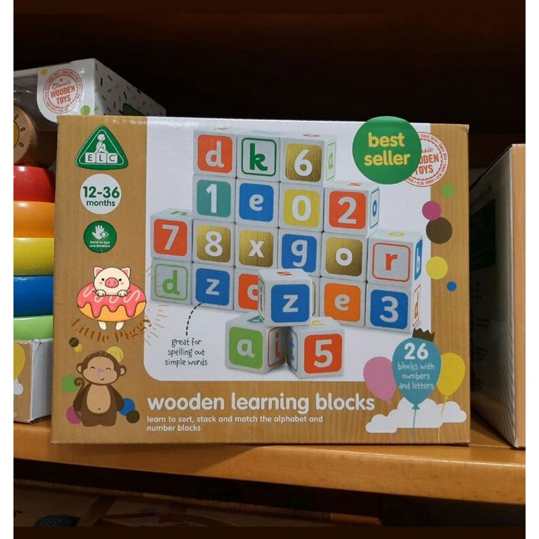 ELC woodeen learning blocks / stacking rings