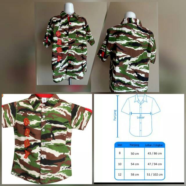 Kemeja loreng malvinas size 10y