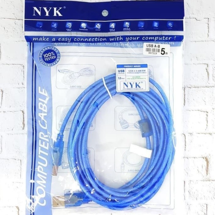 NYK Kabel USB Printer AM-BM 5 meter