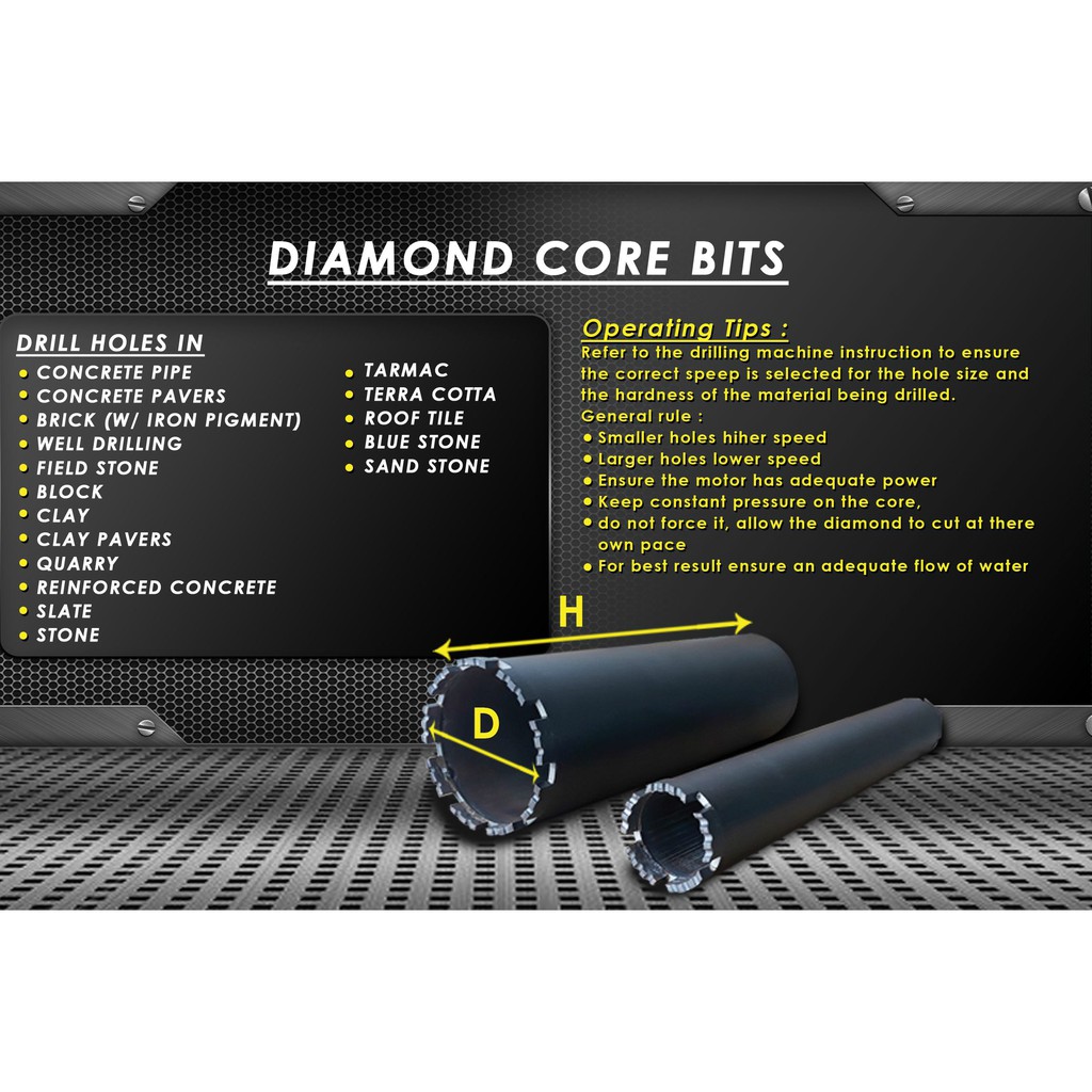 DIAMOND CORE BITS MATA CORING MATA BOR DIAMOND 63MM