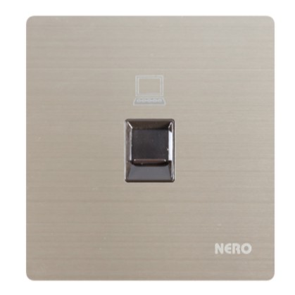 STOP SOCKET DATA CAT 5 NERO STAINLESS V8PC
