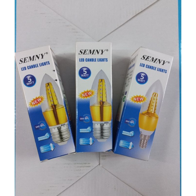 LED Candle Light 5 Watt Senmy (E14 & E27)
