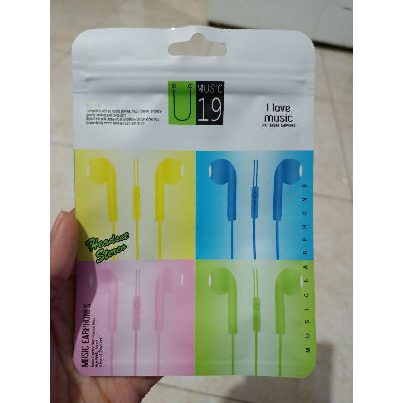 Earphone Headset Macaron Makaron premium