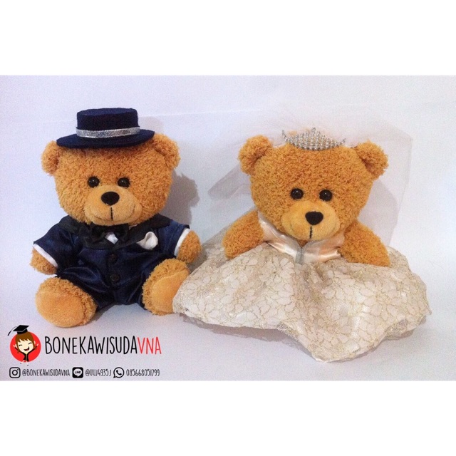 Boneka Wedding Alcio Bear 23cm