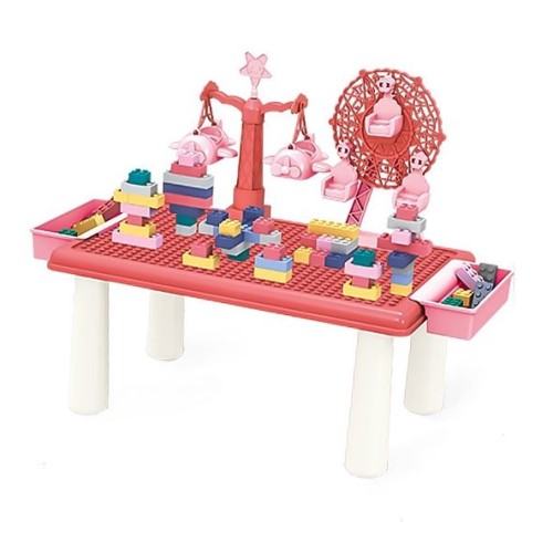 Mainan Blok Puzzle Blocks Set with Mini Table Set