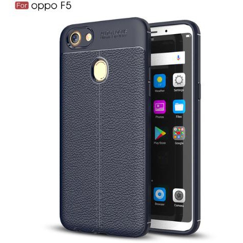 CHASING OPPO F5 AUTO FOCUS LEATHER SILICON SOFCASE AMF5475