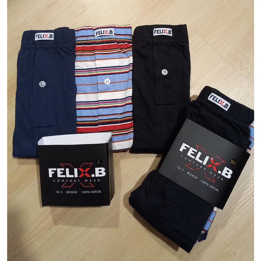 Felix Boxer FB 5115 Boxer Pria Isi 3 pcs