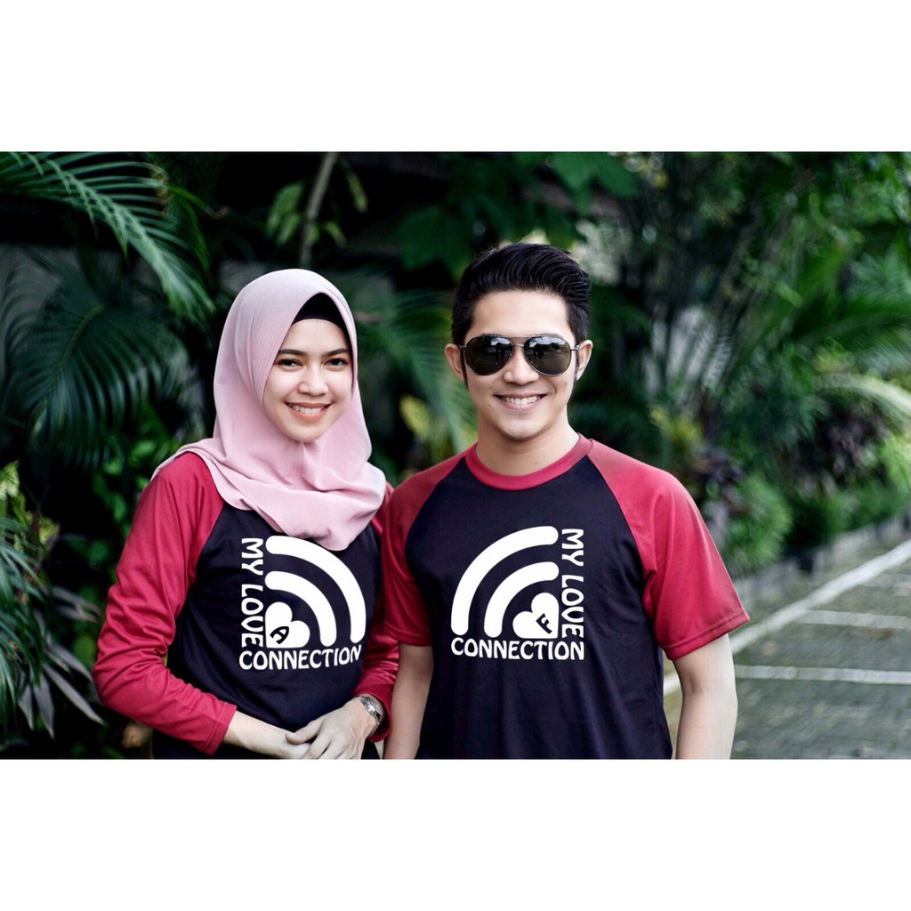 Kaos Raglan Couple Custom Nama