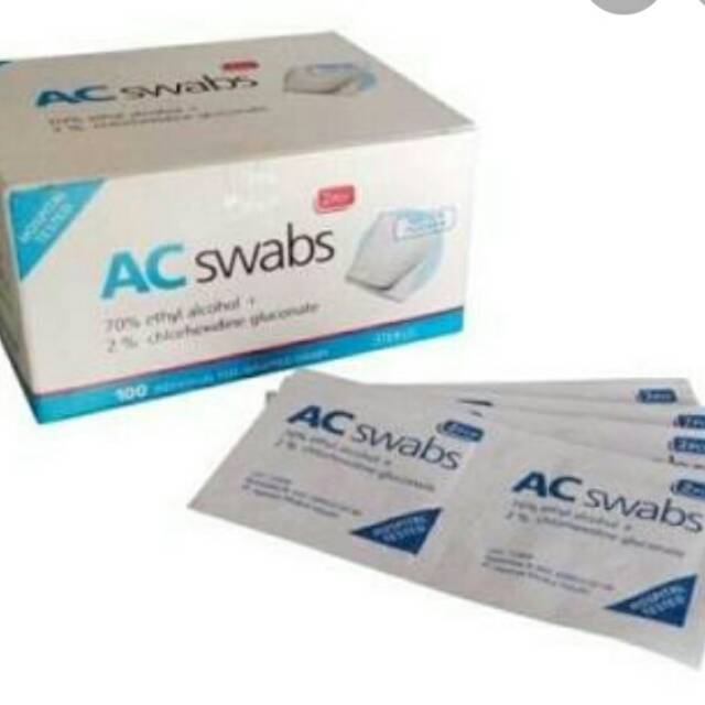 Ac swabs 2% onemed box 100