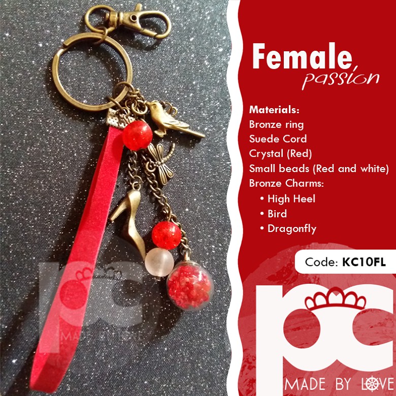 Keychain Female Passion in Red (Code KC10FL)