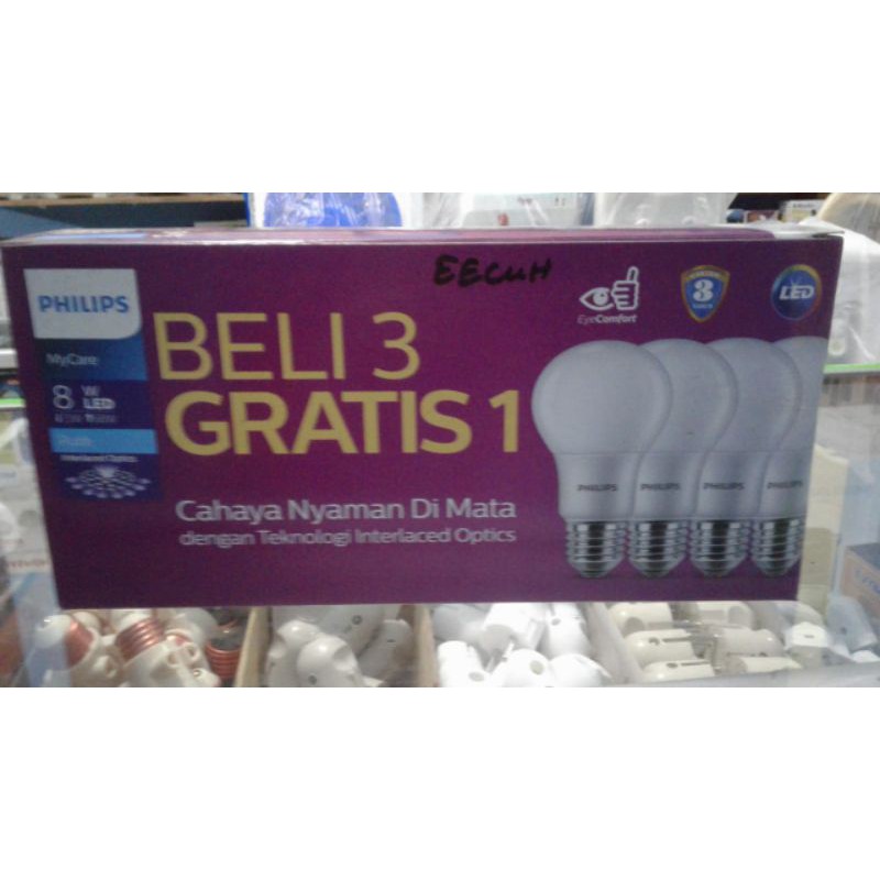 Lampu philips led eyecare 10watt