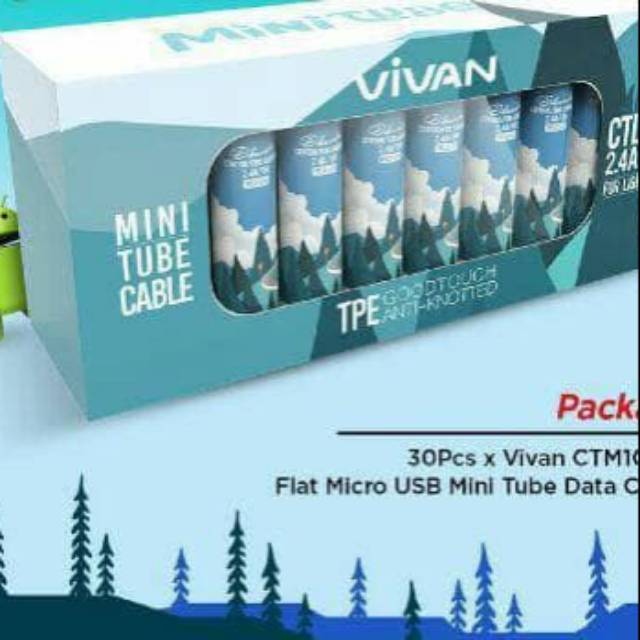 USB MICRO / KABEL DATA VIVAN MICRO CTM100 2.4 A