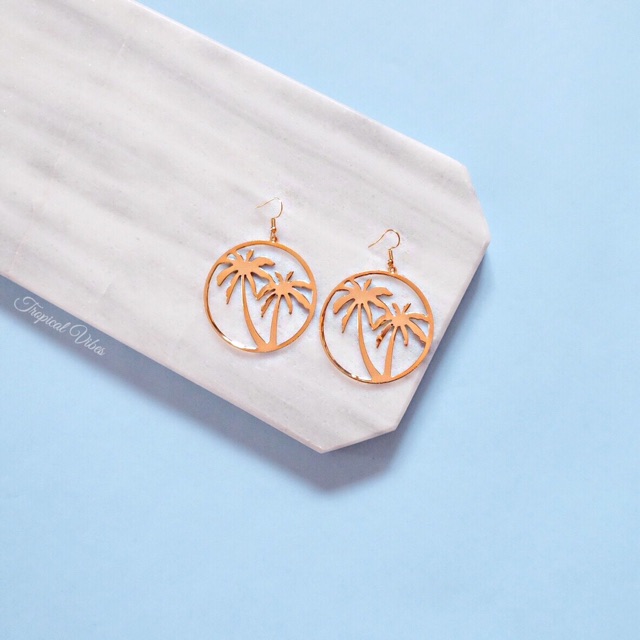 Palm Earrings (Gold)