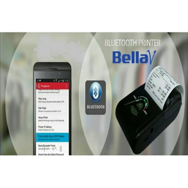 Printer bluetooth BELLAV-mobile and pc/laptop printer#GARANSI