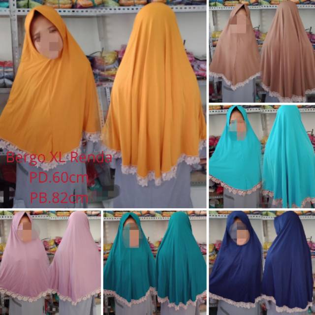 Bergo Renda XL murah