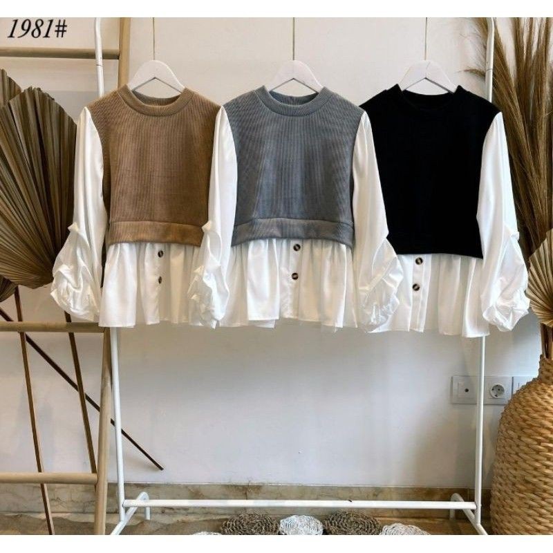 baju rompi import korea