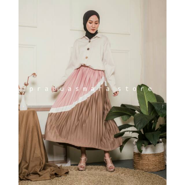Rok plisket 3 warna