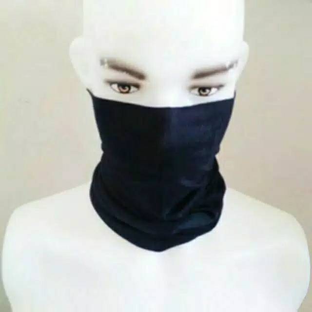 Buff hitam polos import