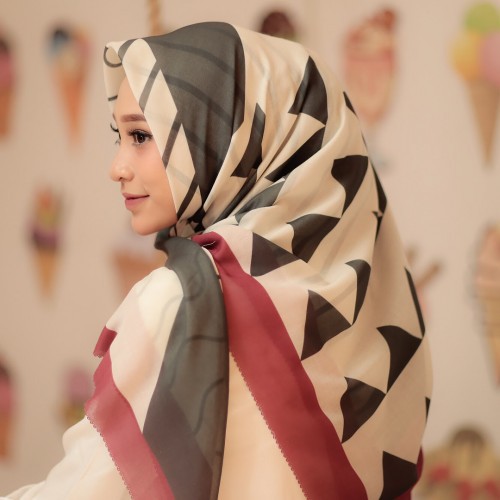 Jilbab Segi Empat Printing