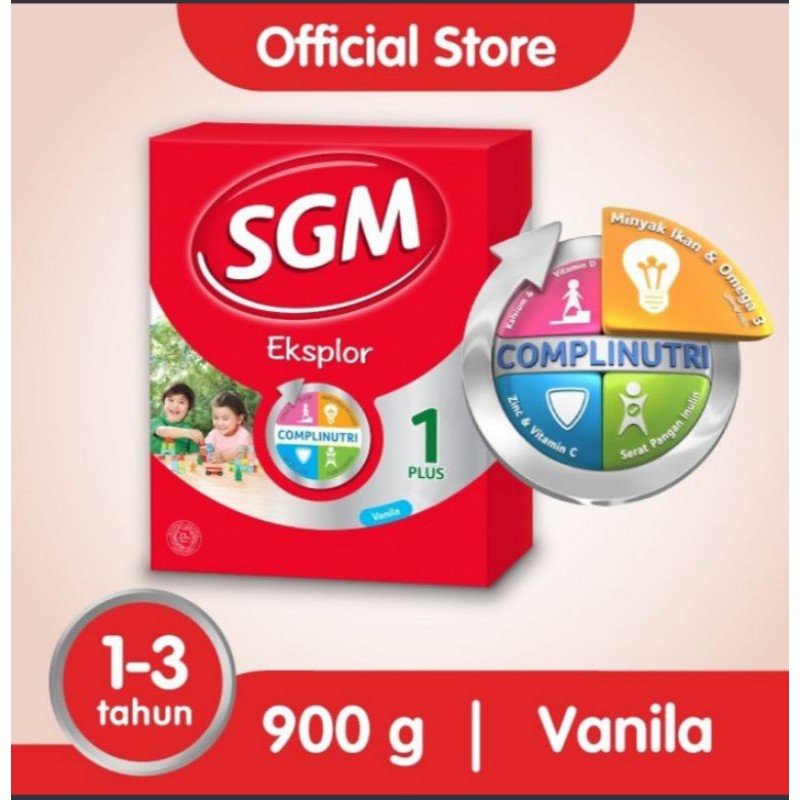 SGM eksplor 1 plus vanilla 900 gr susu