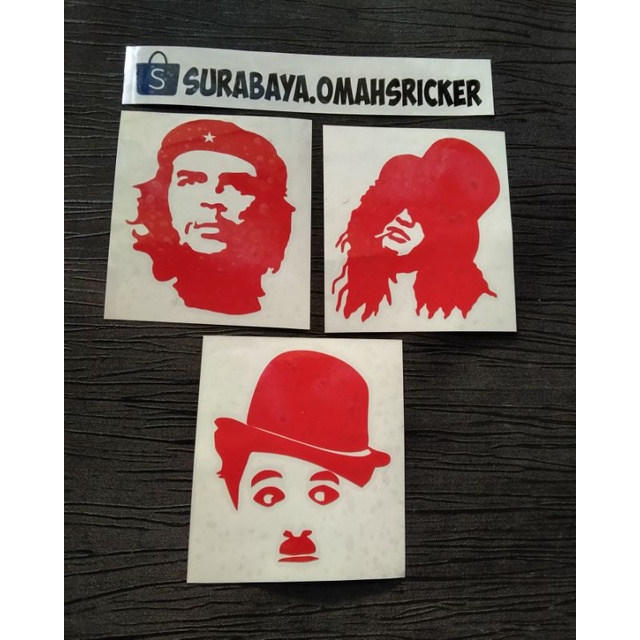 Sticker cutting che guevara,slash,charley caplin
