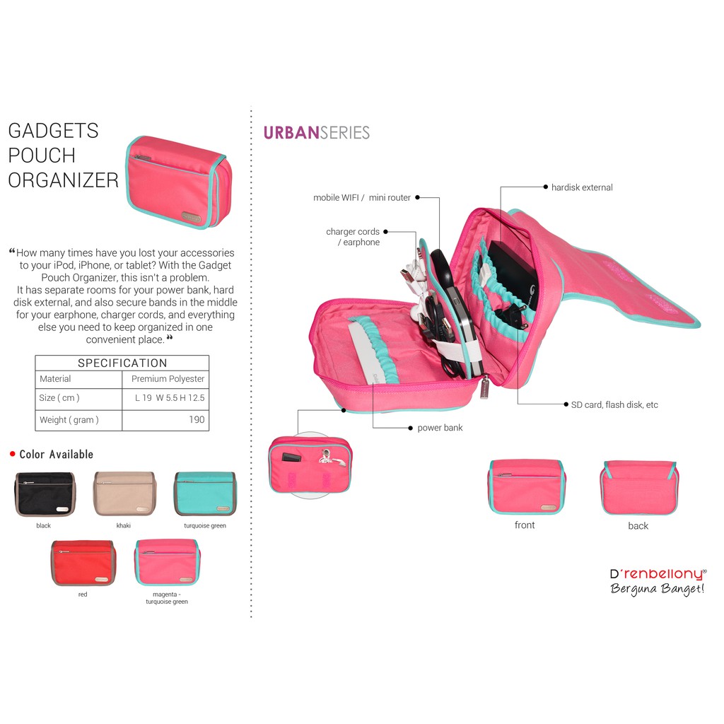 GADGETS POUCH ORGANIZER D'RENBELLONY