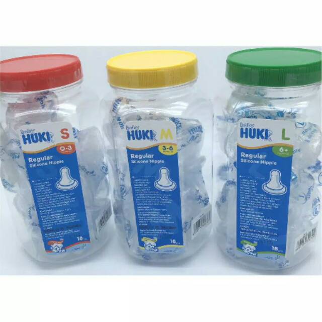 Huki regular silicone nipple S/M/L