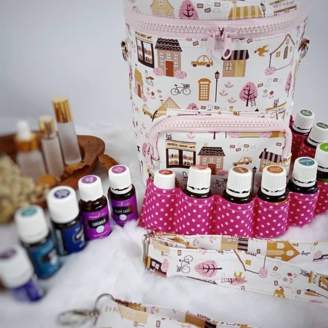Pouch pink house - diffuser bag - pouch oil