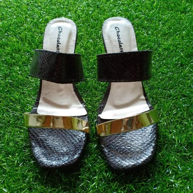 WEDGES SNAKE ULAR BLACK