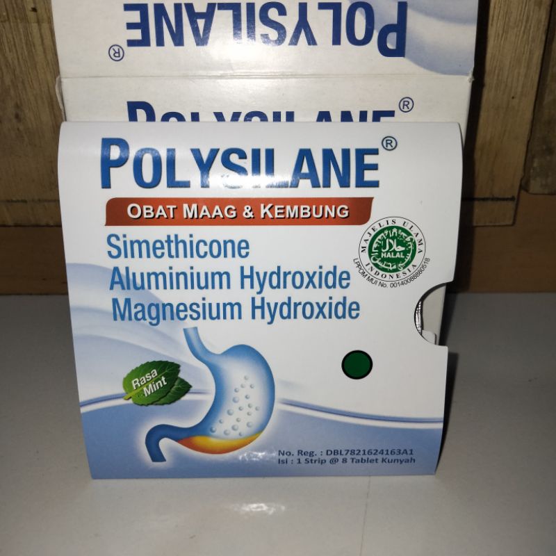 Polysilane tablet Obat Maag & Kembung(1strip)