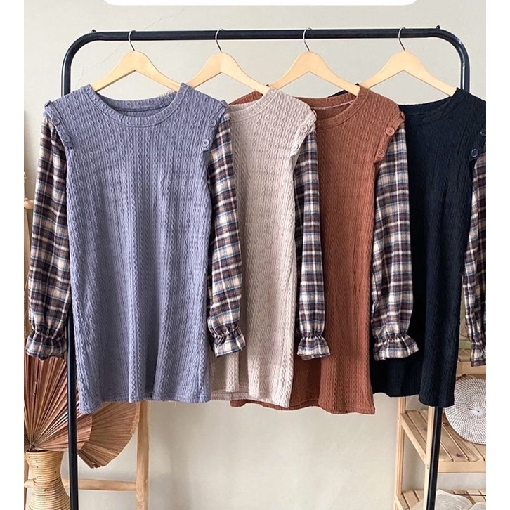 Tunik knit tartan Import