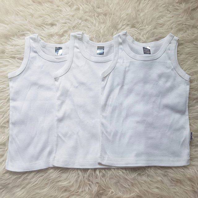 Kazel White Singlet (isi 3)