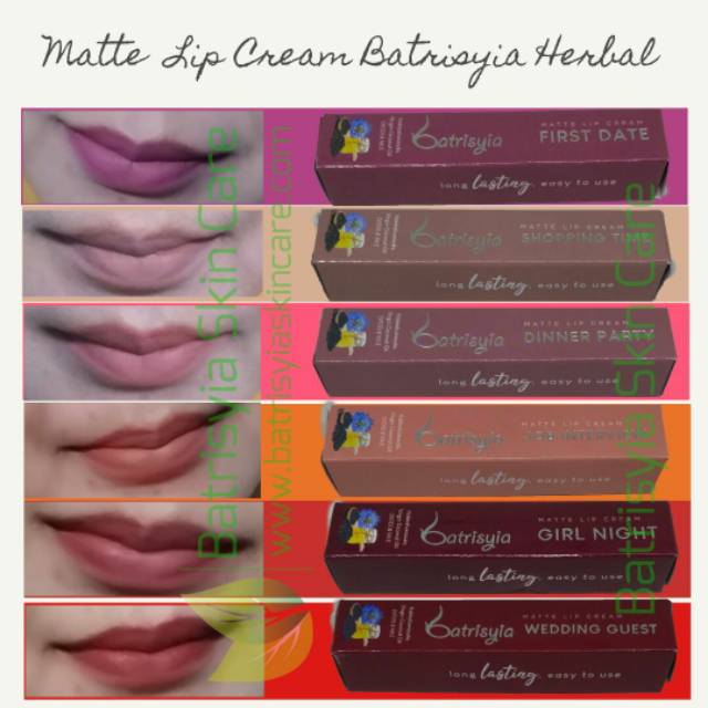 Matte lip cream Batrisya herbal